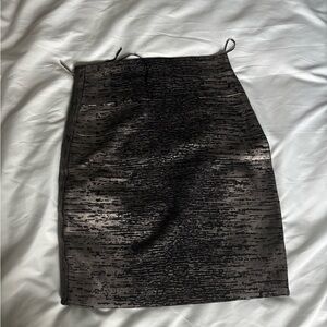 Michael Kors Black Metallic Mini Pencil Skirt